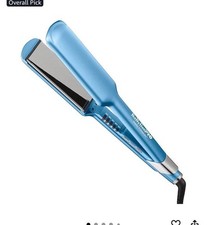 BaBylissPRO Nano Titanium Ultra-Sleek Hair Straightener, Blue Titanium Plates
