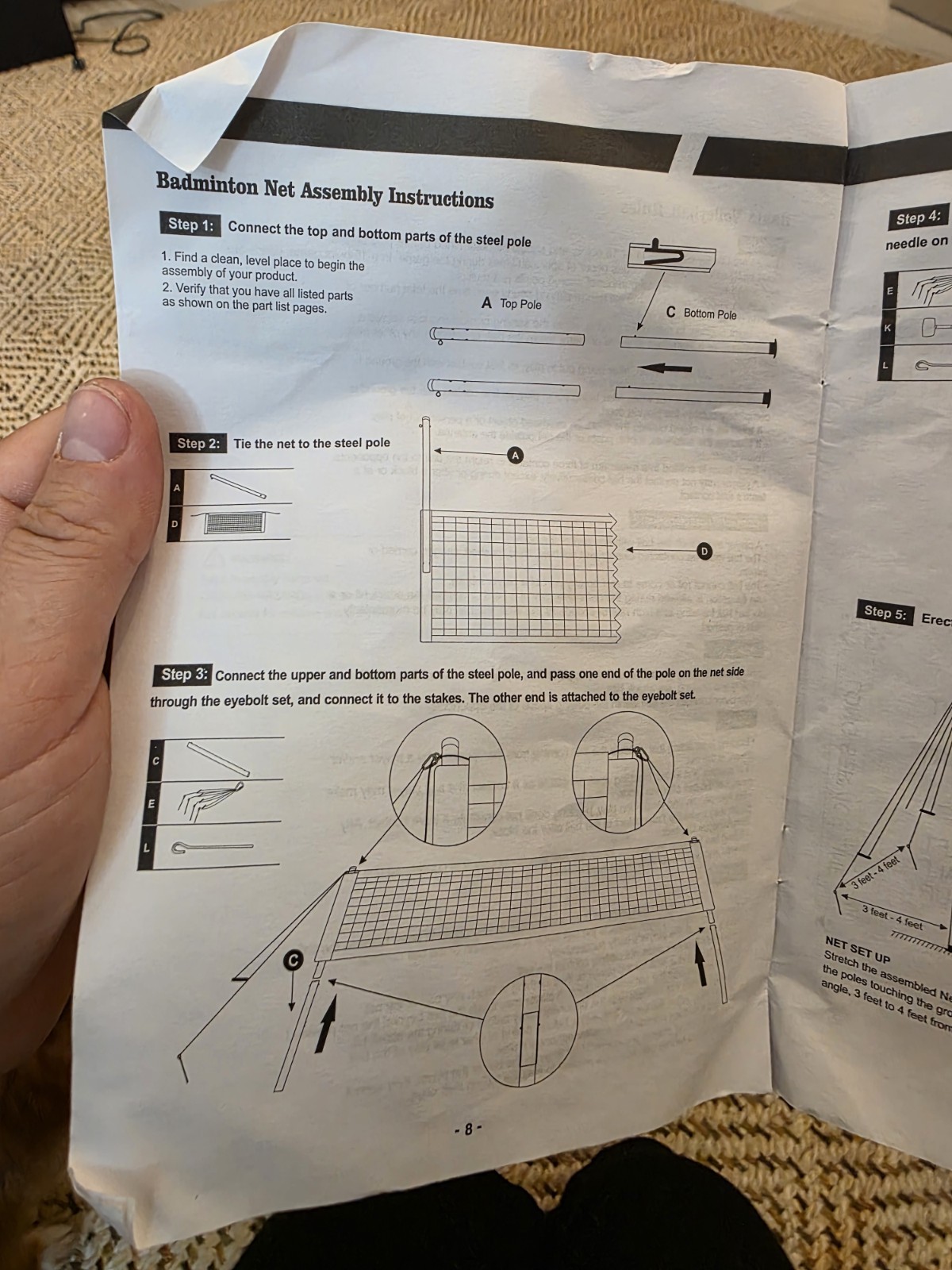 Compact Outdoor Volleyball and Badminton Combo Set - Easy Setup & Transport