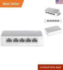 Unmanaged 5-Port Ethernet Switch with Quiet Operation: Ideal for Home & Office
