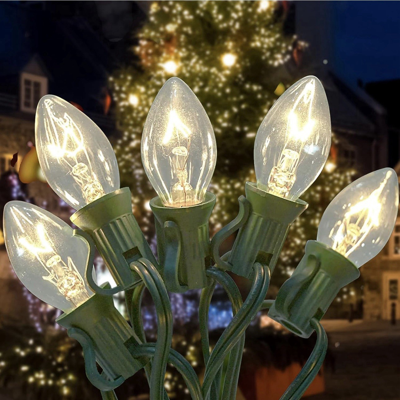 Novelty Lights C9 Clear Christmas Light String Set - 25 ft