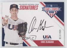 2020 Panini USA Baseball Stars & Stripes 13/499 Chris McMahon #CNTCM Auto 0cv
