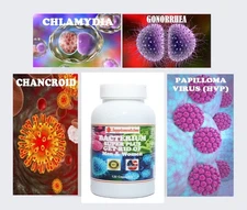 NATURAL HERBS THERAPY FOR STI BACTERIA WOMEN & MEN - 120 CAPS  - MADE IN USA