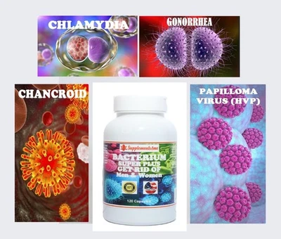 SUPPLEMENTS4ME NATURAL HERBS THERAPY FOR STI BACTERIA WOMEN & MEN - 120 CAPS - MADE IN USA