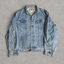 vintage Lee Riders blue denim trucker jacket mens Size L