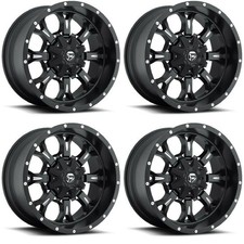 Set 4 Fuel D517 Krank 17x9 6x135 6x5.5 Matte Black Milled Wheels 17 20mm