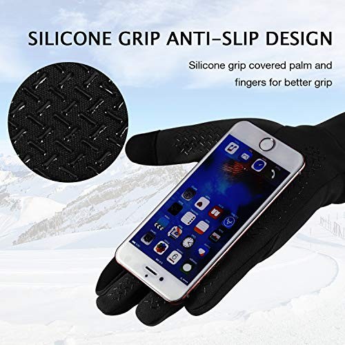  Lightweight Running Gloves Warm Gloves Mittens Liners Women Men Small Black