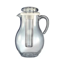 Service Ideas SWP33SB Acrylic 3.3 Liter Ice Tube Smooth Body Pitcher
