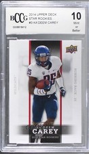 2014 Upper Deck Star Rookies Box Set Ka'Deem Carey #3 BCCG 10 Mint or Better 2p4