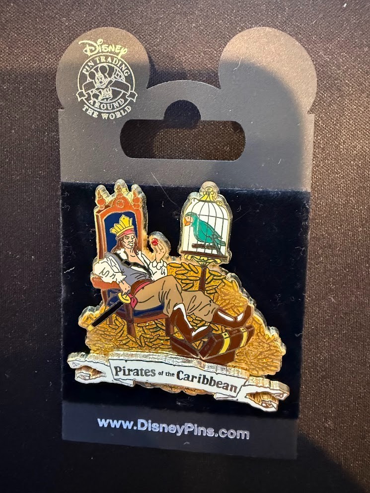 New - Jack Sparrow in Treasure Room - Attraction - Pirates of the Caribbean Pin