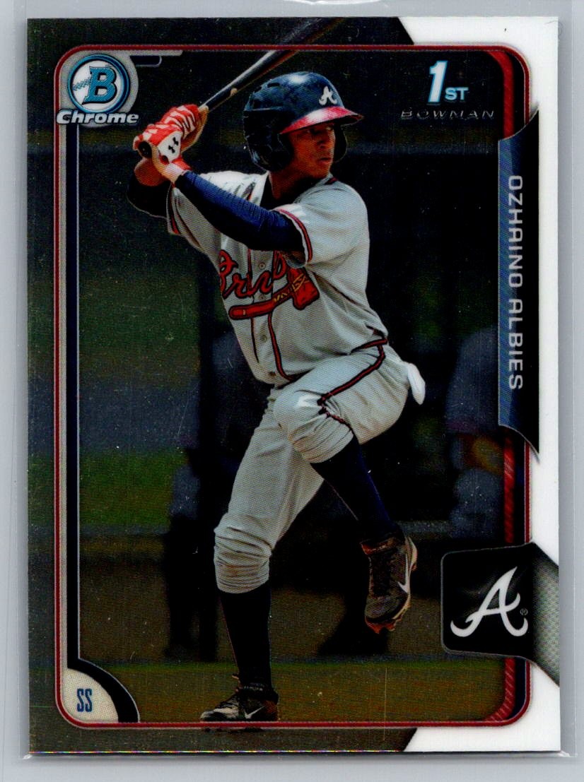 2015 Bowman #BCP71 Ozhaino Albies Chrome Prospects
