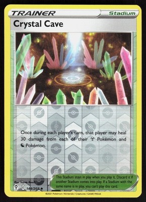 CRYSTAL CAVE ( EVS 144/203 ) REVERSE HOLO - Pokemon - 2021 BEACH LP