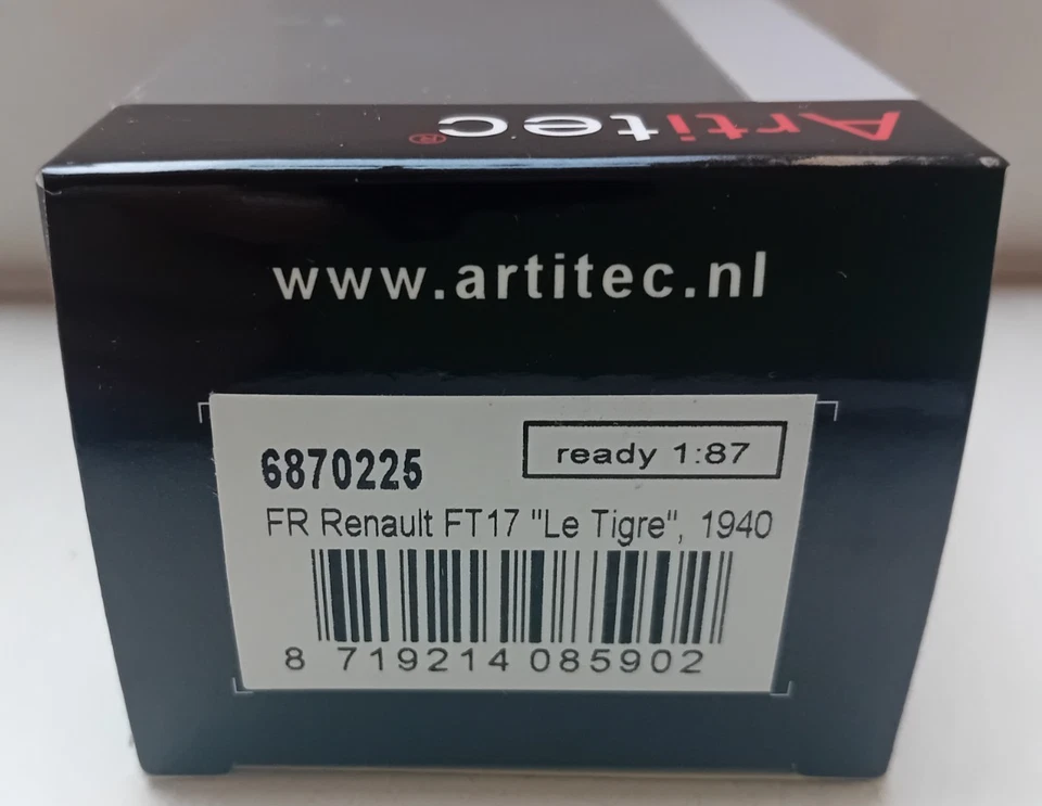 Artitec 6870225 WW2 1940 FR Renault FT17 La Le Tigre 1:87 carro armato - Immagine 4 di 4