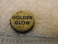 GOLDEN GLOW CROWN BEER BOTTLE CAP OLDER NICE SHAPE L@@K