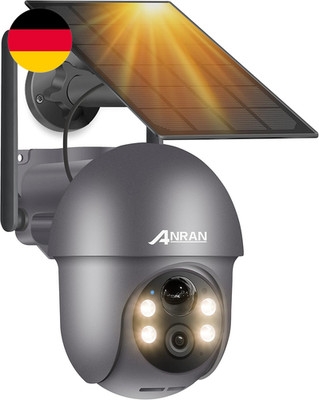 ANRAN 3K Solar Überwachungskamera Aussen Wi-Fi,5Mp 360°PTZ Schwenkbar Überwachun