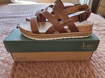 NIB BOC Shoes ''Harper'' Light Brown Sling Back Sandals With Box, Size 10M