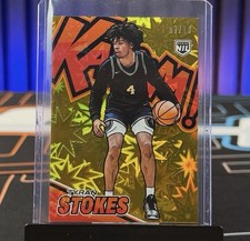 2025-26 Panini Signature Series Tyran Stokes GOLD KABOOM! /10 RC SSP Kansas 