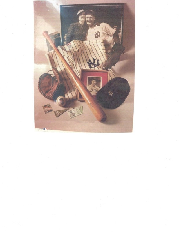 Lou Gehrig Montage first edition print