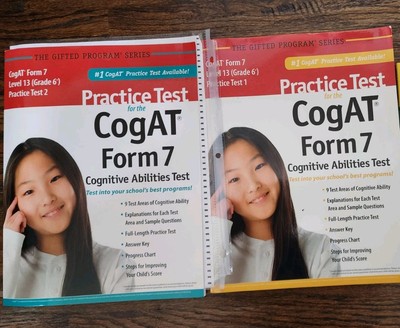 CogAT Form 7 Level 13 Grade 6 Practice Test 1 and 2-Cognitive Abilities Test