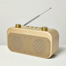 Hearth  Hand with Magnolia Brass Portable Bluetooth Radio AM/FM Speaker