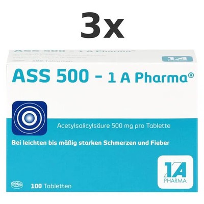 3x Ass 500-1A Pharma Tabletten 100 St - PZN 8612435