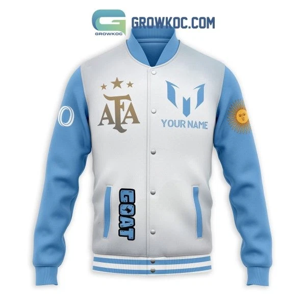 Messi The Goat Argentina Football Personalized Baseball Jacket