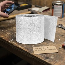 1.5oz Fiberglass Repair Mat - 450gsm, 4" x 30ft, UV Resistant for Multiple Uses
