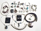 New ListingSterling Silver Jewelry Lot Navajo Zuni Southwest Rings Bracelets Mixed Stones