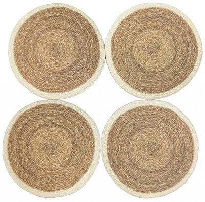 Melody Jane Puppenhaus Raffia Platzsets Creme Kante Tischmatten 1:12 Esszimmer