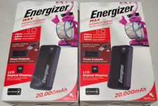 2x Energizer - MAX 20,000mAh 15W USB-C 3-Port Universal Portable UE20035C