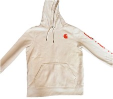Carhartt Women's Pullover Hoodie Sweatshirt Relaxed Fit Size Medium 8-10 Cream