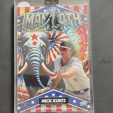 Wild Card Mammoth Illumination Dino-Might Nick Kurtz 1/1 Baseball Card 4X6