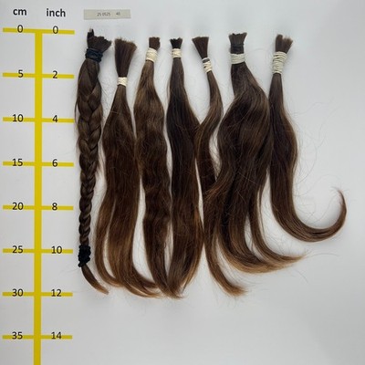 Europäisches Echthaar Rohhaare  mittelblond mind.100Gr25-30cm -25052540A