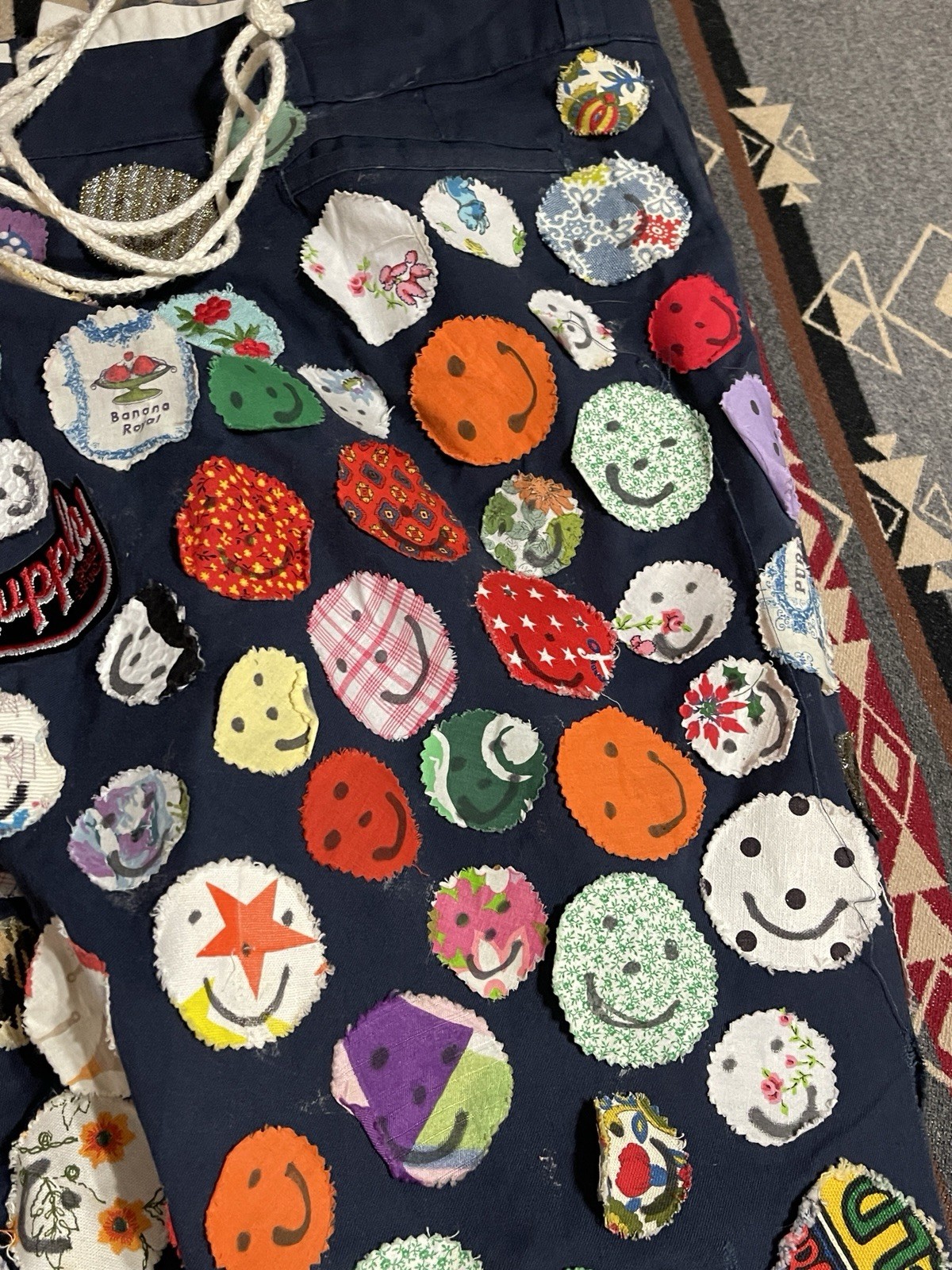 Vintage Key Imperial Patchwork Smiley Festival Pa… - image 6