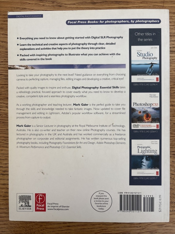 Digital Photography: Essential Skills, Galer, Mark 9780240521121 | eBay ...