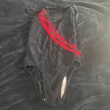 Vintage Women s Swimsuit Striped Red And Black Bathing Suit Jantzen Size 10