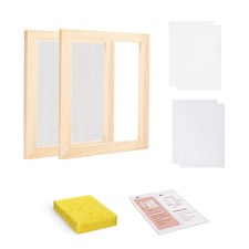 A7 Wooden Paper Making Screen Kit Mould Deckle Frame DIY Craft 3x4 Inch Tool
