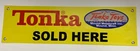 Tonka Toy Truck Banner Yellow duel logo SOLD HERE