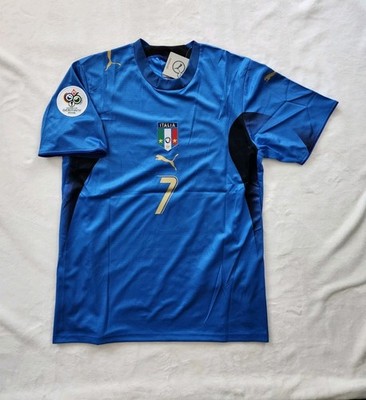 Italy 2006 World Cup Jersey #7 Del Piero Blue New L Men s Soccer Jersey - L