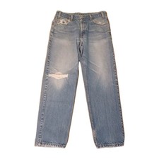 Vintage 90s Levis 550 Jeans Mens 36x32 Blue DISTRESSED Relaxed Fit
