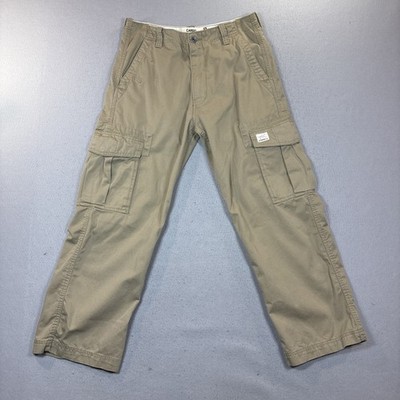 Levi Strauss Loose Straight Cargo Pants Mens 33X30 Brown Y2K Deadstock EUC
