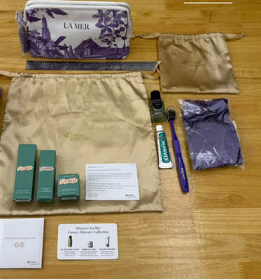 Thai Airways Royal First Class Purple La Mer Amenity Kit