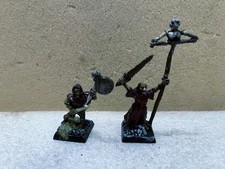Warhammer Fantasy Vampire Counts vintage metal Skeleton Warriors Command x2