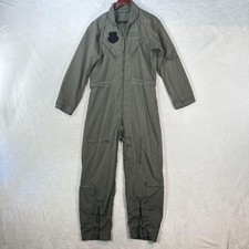 US Military Coveralls Mens 36x28 OD Green Flyers Flight Suit Jumpsuit Pilot