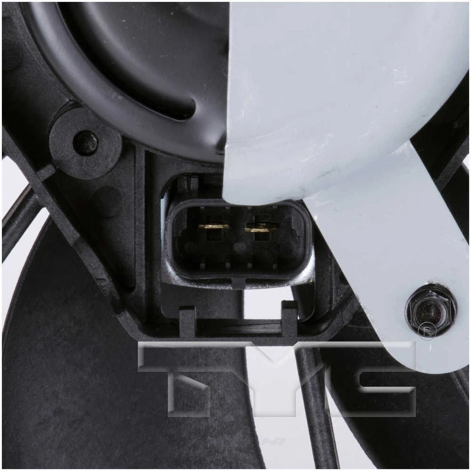 Conjunto de ventilador de radiador y condensador doble TYC 620770 Foto 3 de 4