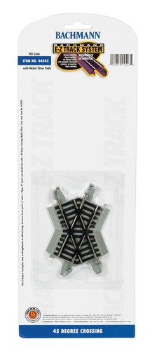 Bachmann 44543 HO Níquel Plata 45 Grados E-Z Track Crossing | Zustand: New