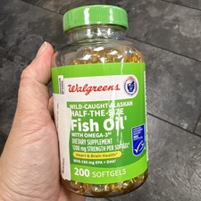 Walgreens Half-The-Size Fish Oil 1200 mg Soft...