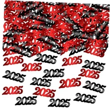 KatchOn, Red and Black Grad Confetti - Pack of 500 | Graduation Black and Red