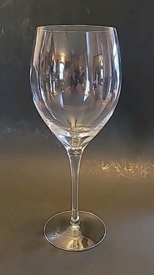 Kosta Boda Chateau ''Grand Red'' Wine Glass.  Optic Swirl Pattern. Hard To Find