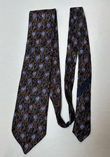 Ermenegildo Zegna Purple Bronze Floral Silk Tie Made in Italy