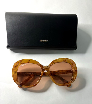 Max Mara EDNA MM0087 56E Havana Cat Eye Tortoise Sunglasses 55-16-140 Brown Lens